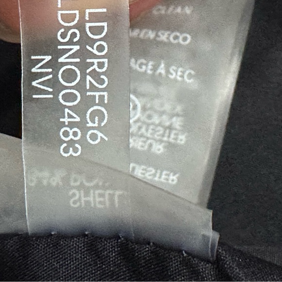 Karl Lagerfeld Blazer Navy Small Long Jacket White Contrast Trim Lined Pockets - Picture 14 of 15